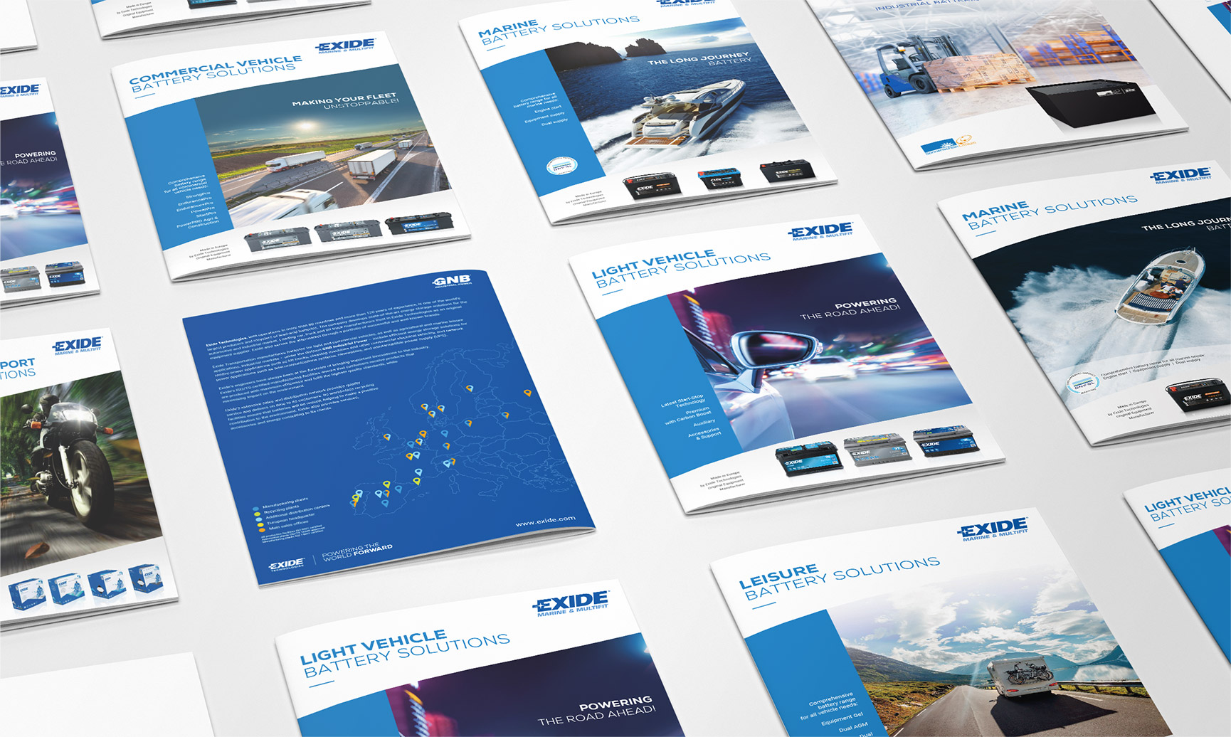 Presentation of the range of Exide Technologies sales documentation and technical brochures.