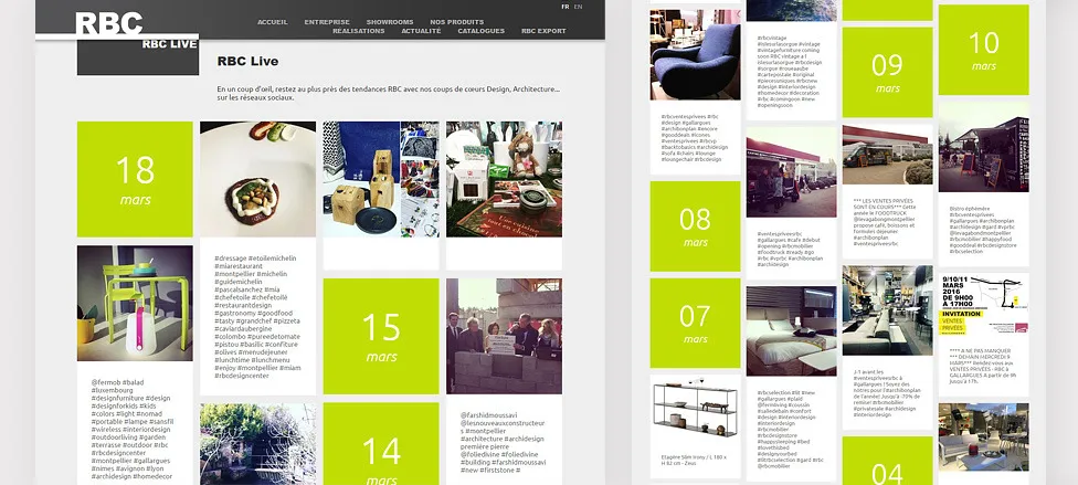 Website design news furniture design RBC Furniture by cubedesigners