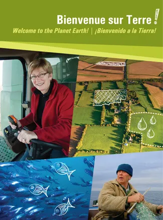 Cité de l'Espace poster design - Welcome to Earth agriculture fishing environment exhibition by cubedesigners