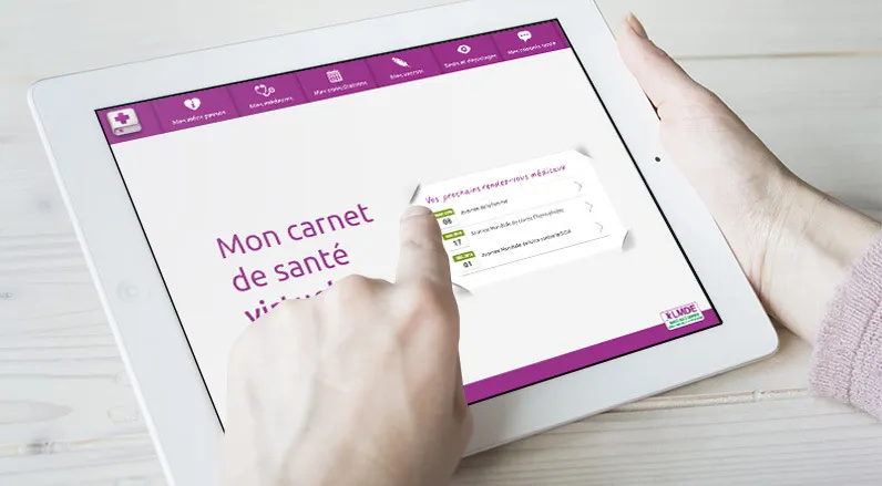 Design of the LMDE tablet application - virtual health record student personal information doctors consultations by cubedesigners