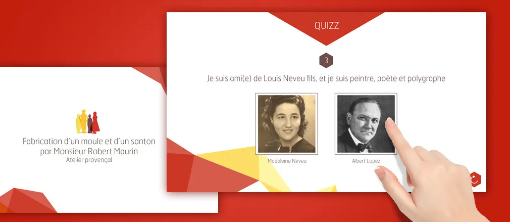Cité de l'art santonnier Thérèse Neveu Aubagne - quiz histoire santons provençales fabrication par cubedesigners