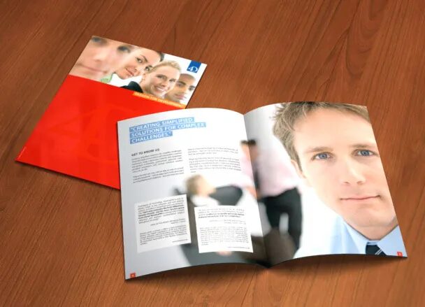 Open 4D brochure with corporate visual