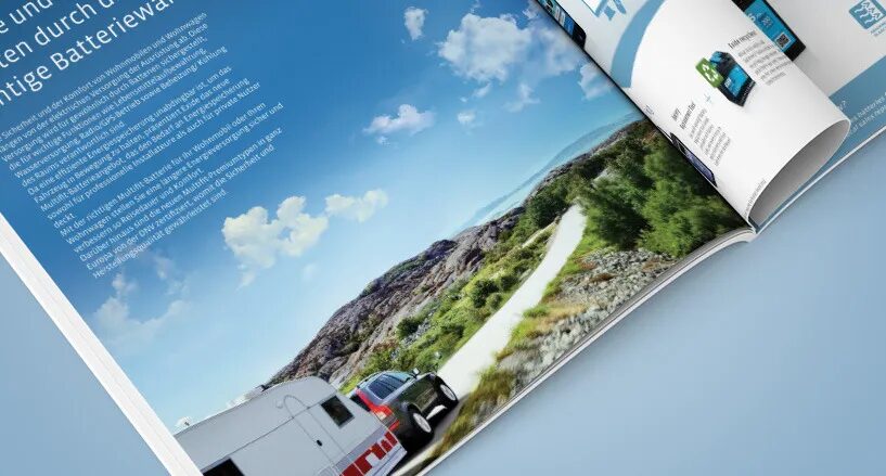 Exide batteries powering the road ahead catalogue brochure design by cubedesigners