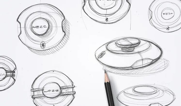 Sketch and product design design Wezr connected weather station by cubedesigners