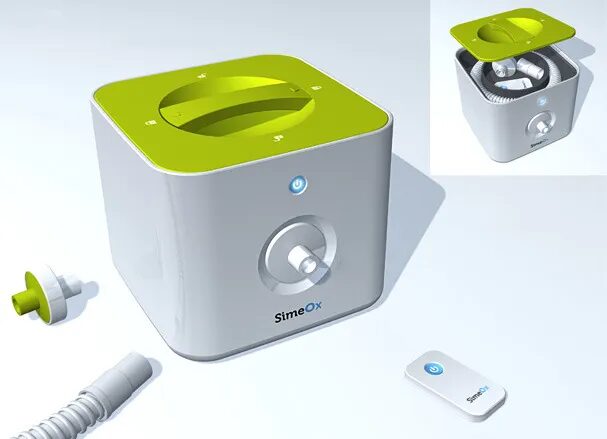 Simeox product design PhysioAssist bronchial decluttering by cubedesigners