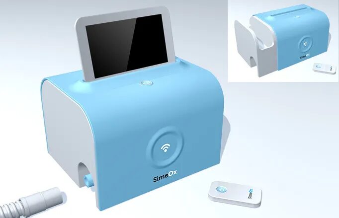 Simeox product design PhysioAssist bronchial decluttering by cubedesigners