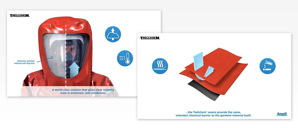 Ansell Trellchem Promotional Film Design - Chemical Protection Equipment Industrial Safety Gloves by cubedesigners