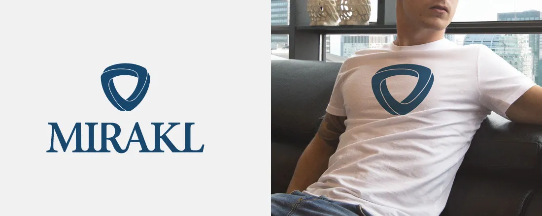 Logo design and visual identity Mirakl textile version by cubedesigners