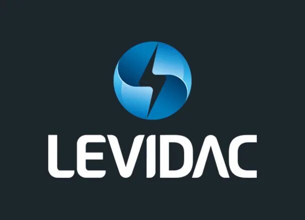 Levidac visual identity logo design - blue sphere clean energy electric vehicle lightning bolt design by cubedesigners