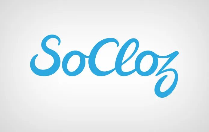 SoCloz logo design visual identity - blue script typography design for marketplace fashion by cubedesigners