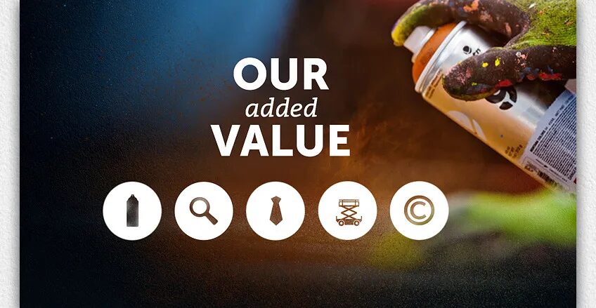 Fatcap website value-added page design - graffiti street art services icons aerosol can by cubedesigners