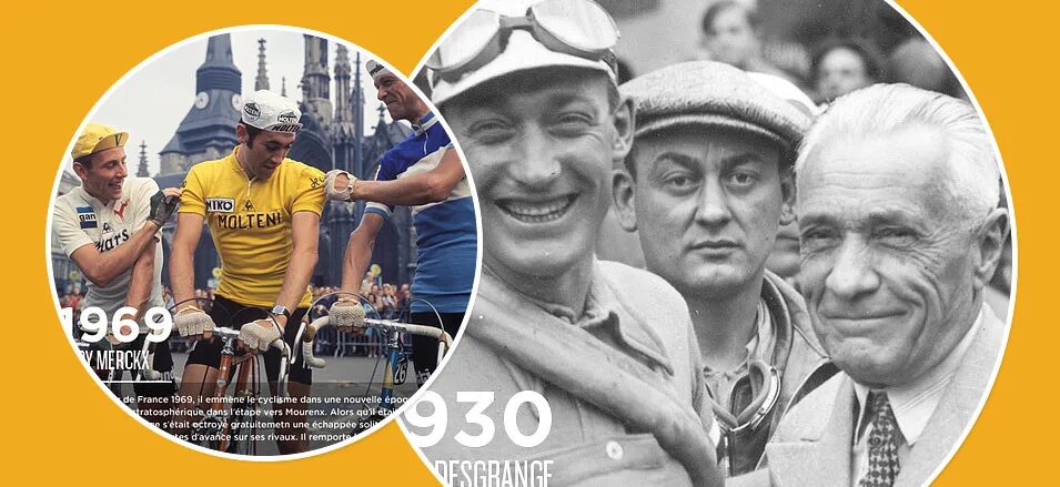 Le Coq Sportif - Eddy Merckx 1969 Henri Desgrange 1930 Tour de France Yellow Jersey Design by cubedesigners