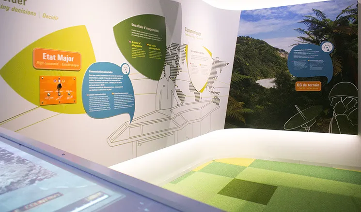 Design scenography exhibition Cité de l'Espace - design interactive museum space General Staff decide by cubedesigners