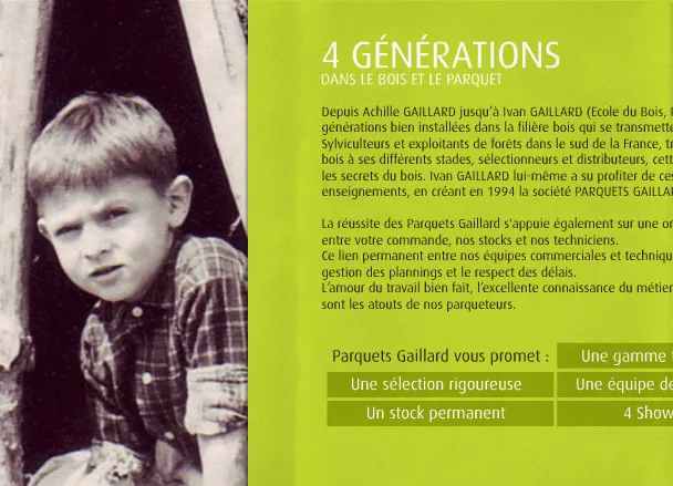 Parquets Gaillard, four generations in wood and parquet