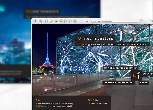 United Investors website, asset management platform